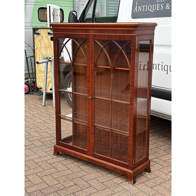 Display Cabinet with Astragal Glazed Doors and Glass Shelves For Sale - Image 4 of 8