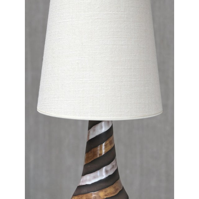 Spiral Ceramic Table Lamp by Ingrid Atterberg for Upsala Ekeby, Sweden, 1950s For Sale - Image 6 of 10