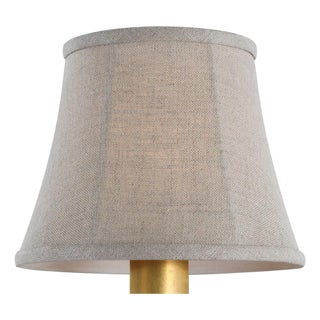 Visual Comfort Signature 6" Natural Linen Bell Empire Shade For Sale