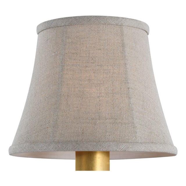 Visual Comfort Signature 6" Natural Linen Bell Empire Shade For Sale