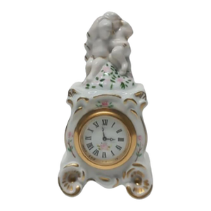 1986 Franklin Mint Louis V Cartel Clock - Miniature - Porcelain