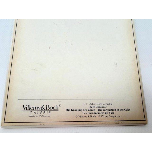 Ceramic Porcelain Vilbocard Postcard by Boris Zvorykin for Villeroy & Boch Gallerie, 1970s For Sale - Image 7 of 11