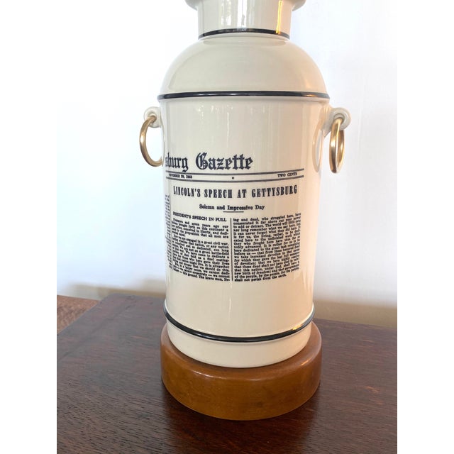 Mid-Century Modern 1940s Mid-Century Forslund Gettysburg Address Lamp For Sale - Image 3 of 13