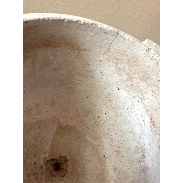 Vintage Concrete Pedestal Urn Planters – Greek Key Grapevine Garden Jardinières - A Pair For Sale In Denver - Image 6 of 12