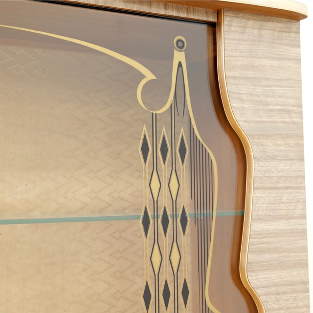 Vintage 1950s Atomic Curio China Display Cabinet For Sale In Los Angeles - Image 6 of 10