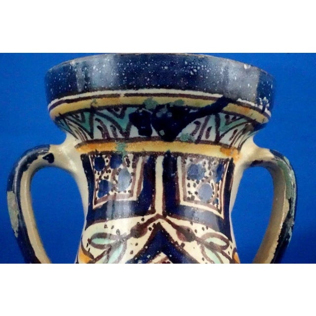 20th Century Ceramic Amphora Vase by Fratelli Kharraz, Tunisia, 1920s For Sale - Image 16 of 18