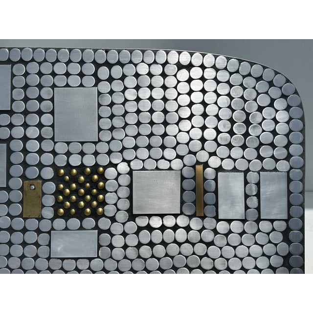 1970s Aluminum Mosaic Coffee Table by Raf Verjans For Sale - Image 11 of 12