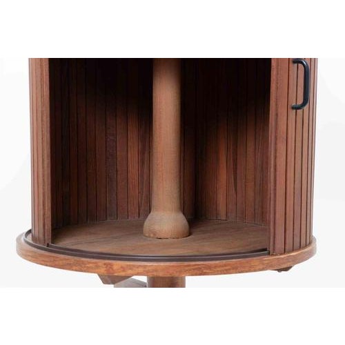 Swivel Teak Mobile Bar, Italy, 1960s For Sale - Image 6 of 7