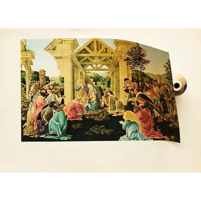 1956 After Botticelli "The Adoration of the Magi", Vintage Full-Color Print For Sale - Image 4 of 7