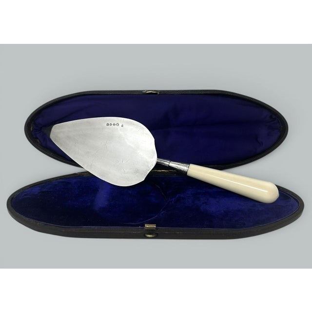 Metal Antique English Sterling Silver Brick Layers Trowel Bone Handle Martin Hall 1877 For Sale - Image 7 of 9