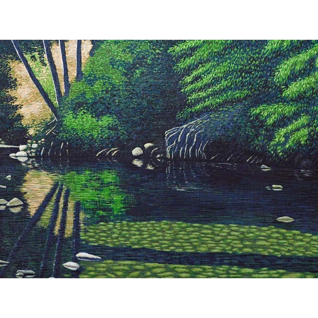 1980s Gordon Mortensen "September, Big Sur" Signed Numbered Woodcut Art '91 California For Sale - Image 5 of 6