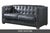 Tuxedo Leather Sofa - Slate For Sale In Chicago - Image 6 of 11