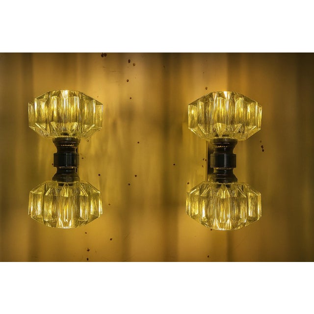 Murano Glass and Brass n.2 Wall Lamps, Italy, 1930s, Set of 2 For Sale - Image 10 of 10