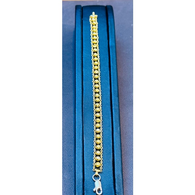 Modern 22 Karat Yellow Gold 7.7 Gm Link Bracelet Unisex For Sale - Image 3 of 8