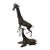 Vintage Unmarked Dark Patinated Giraffe Sculptures, Pair For Sale
