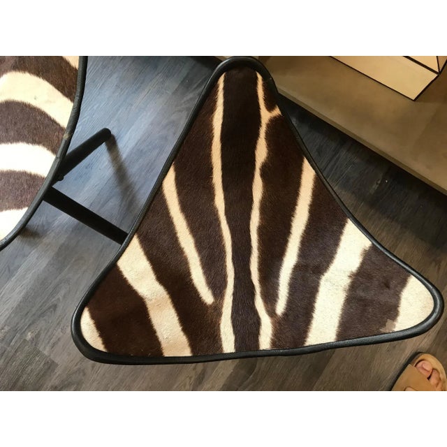 Modern Zebra Camping Stools - a Pair For Sale In New York - Image 6 of 10