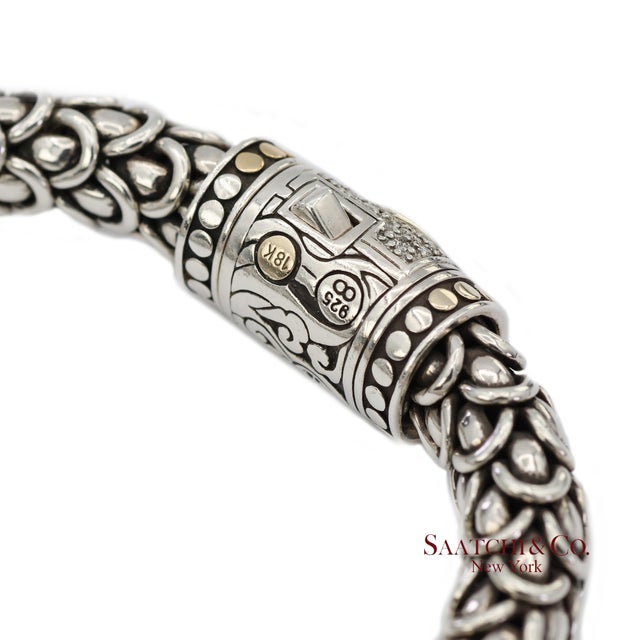 Vintage 18k Yellow Gold John Hardy Legends Naga Sterling Silver Bracelet For Sale In New York - Image 6 of 11