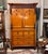 Imported from Scotland. Gothic Revival style. Oak linen press cabinet. Handcrafted in the mid 1800s. Intricately carved...