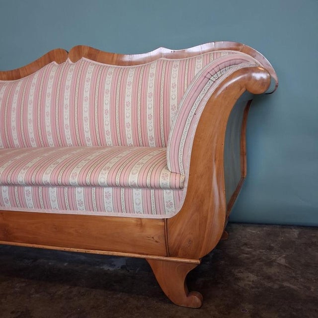 Biedermeier Cherrywood Sofa, 19th Century For Sale - Image 6 of 18