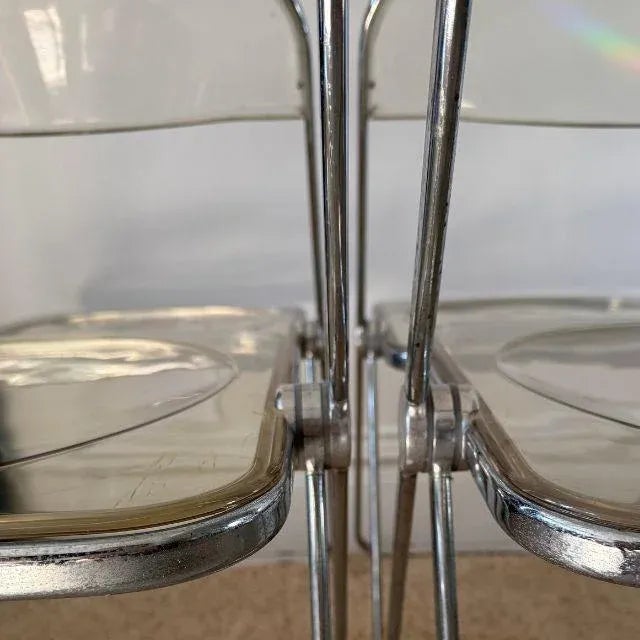 1960s Plia Folding Chairs, by Giancarlo Piretti for Anonima Castilli, Set of Four (4) For Sale - Image 11 of 18