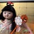Vintage Japanese Ichimatsu Doll in Display, 1970s, Set of 3 For Sale - Image 6 of 15