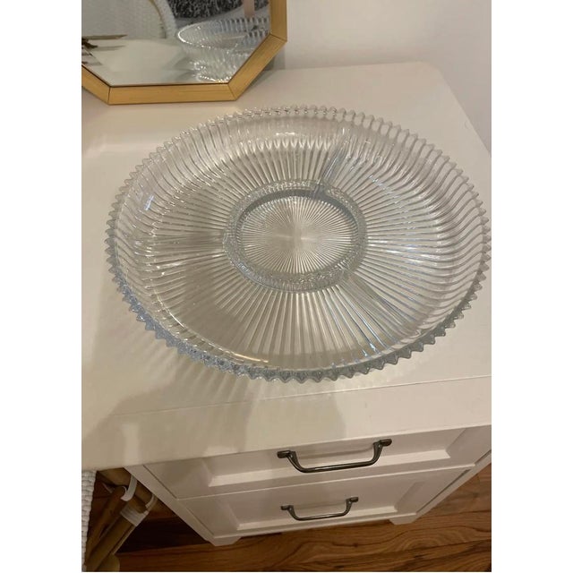 1980s Traditional Glass Platter For Sale - Image 4 of 4