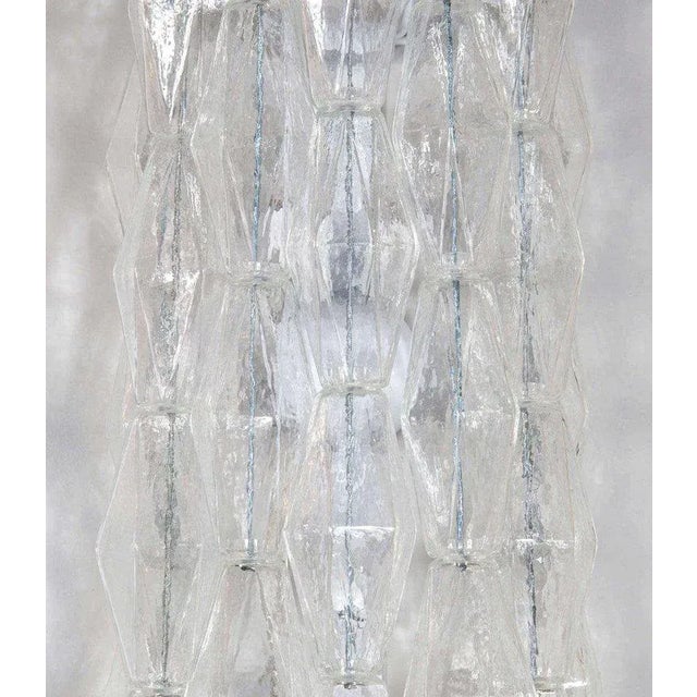 Handblown Murano Glass Translucent Polyhedral Sconces - a Pair For Sale - Image 4 of 6