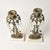 Antique Brass Spaniel Dog Candle Holders With Marble Base and Crystals For Sale - Image 9 of 16