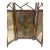 Antique Victorian Aesthetic Movement Bamboo Folding Fire Screen | Hand-Painted For Sale