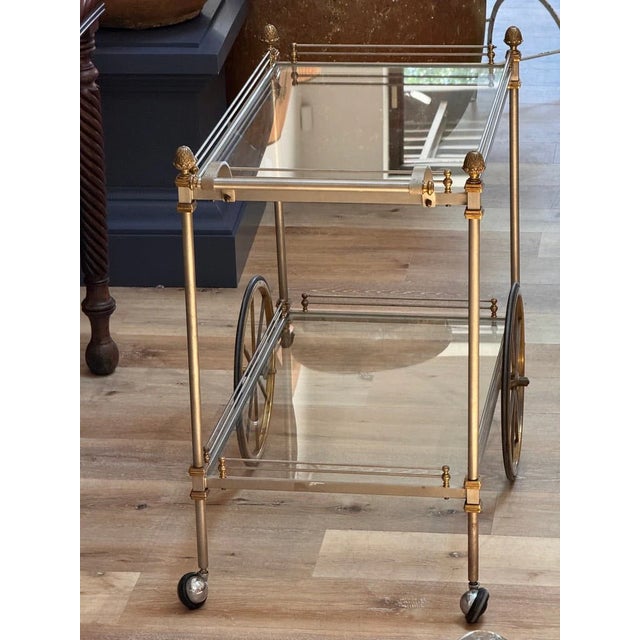 Metal French Bar Cart From the Mid-20th Century For Sale - Image 7 of 7