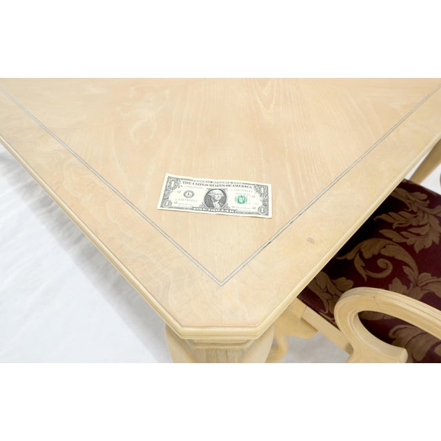 Queen An Style White Wash Dining Table 6 Chairs Set by Century Furniture MINT For Sale - Image 13 of 17