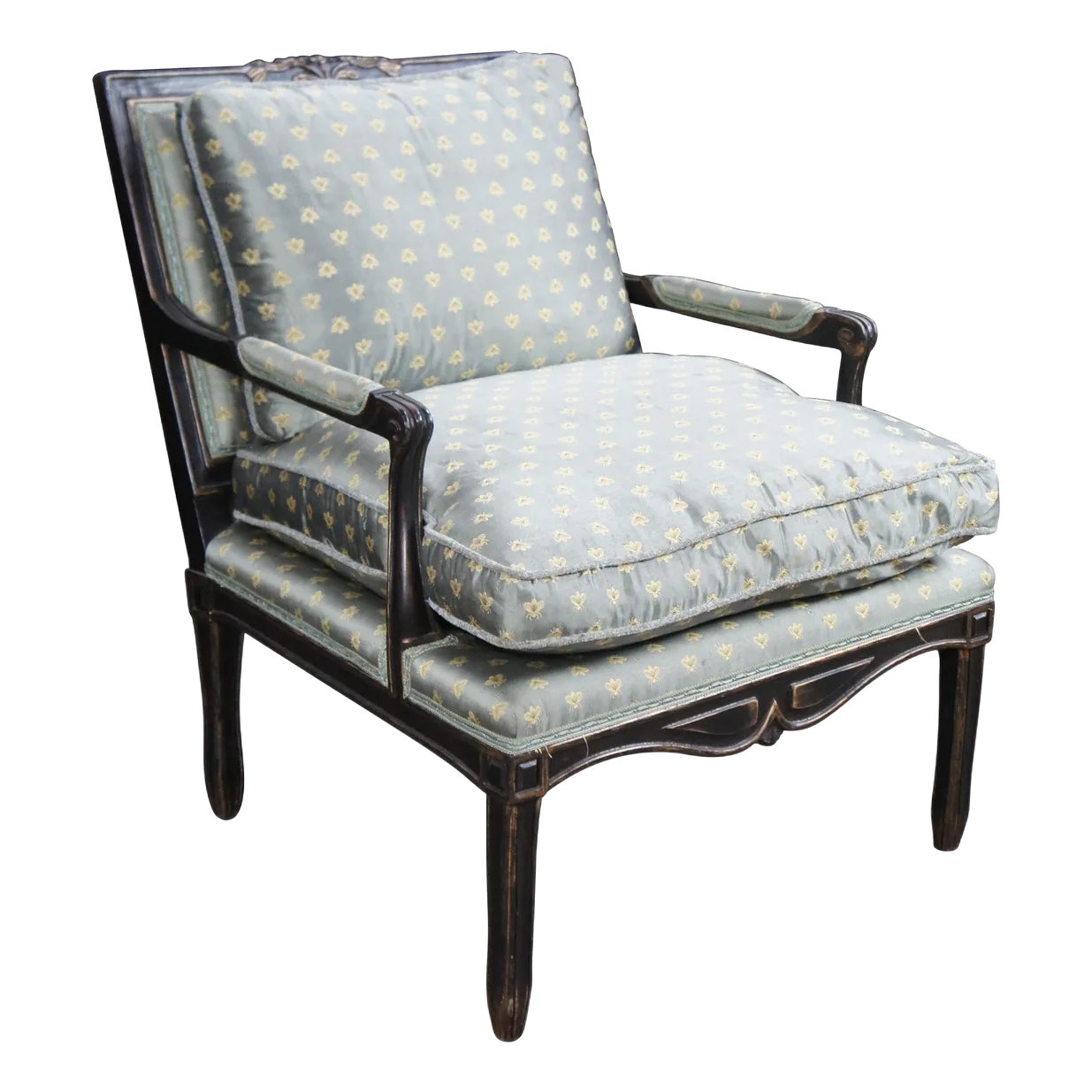 Minton Spidell Cressant French Louis XVI Fauteuil Armchair