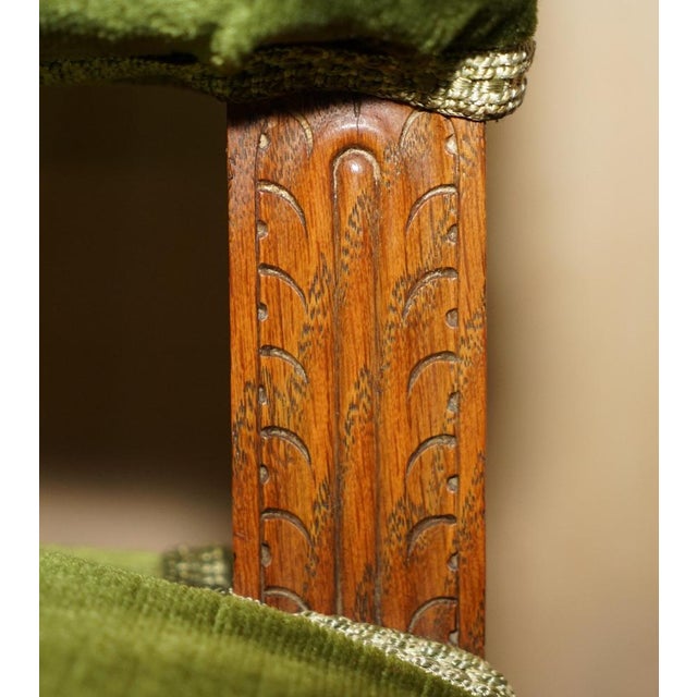 Antique Victorian Green Desk Chair from Edward & Roberts For Sale - Image 10 of 18