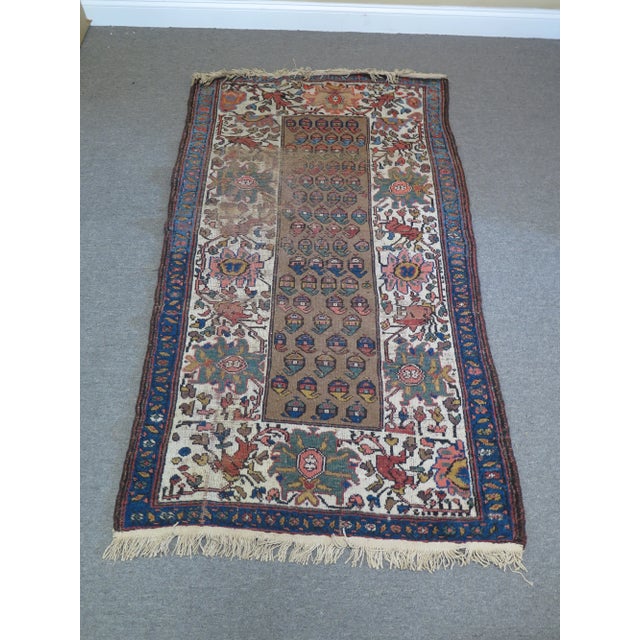 1940s Vintage Persian Heriz Area Rug - 3′7″ × 6′7″ For Sale - Image 13 of 13