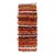 Vintage Tulu Rug in Orange, Red, Green Multicolor Shag Pile Stripes For Sale