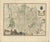 Antique Blue Map of Beauce & Perche, France, 1642 For Sale