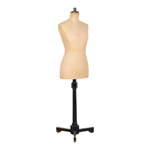 20th Century Mannequin Dressmakers Form on Black Stand