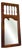 Rectangular Mirror in Stained Wood For Sale