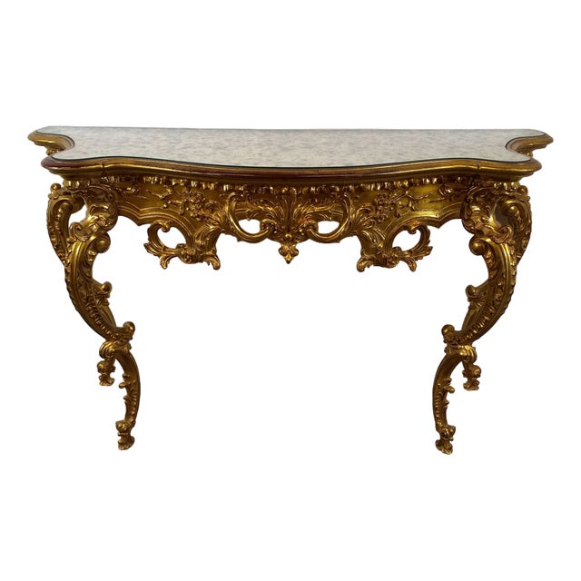 Golden Support Console, 1980s For Sale