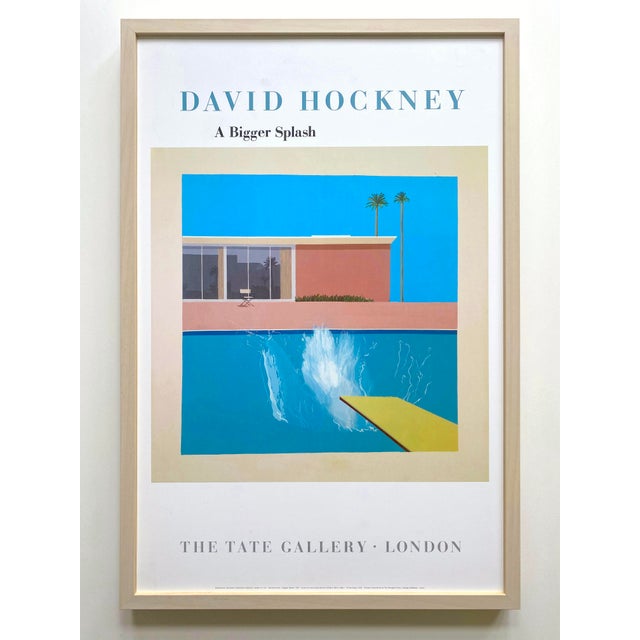 David Hockney Vintage 1992 Lithograph Print Framed Pop Art