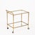 Metal Faux Bamboo Brass and Crystal Serving Bar Cart from Maison Jansen, 1970s For Sale - Image 7 of 11