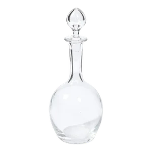 Mid-Century Modernist Crystal Decanter With Drop Form Stopper Signed Baccarat