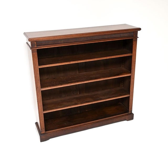 Antique Victorian Open Bookcase, 1880s For Sale - Image 10 of 10