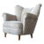 Danish 1940s Large Lounge Chair in Wool Fabric Fritz Hansen Style For Sale
