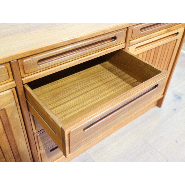 Mid Century Modern Vintage Teak Danish Sideboard Credenza in the Style of Dyrlund For Sale - Image 13 of 14