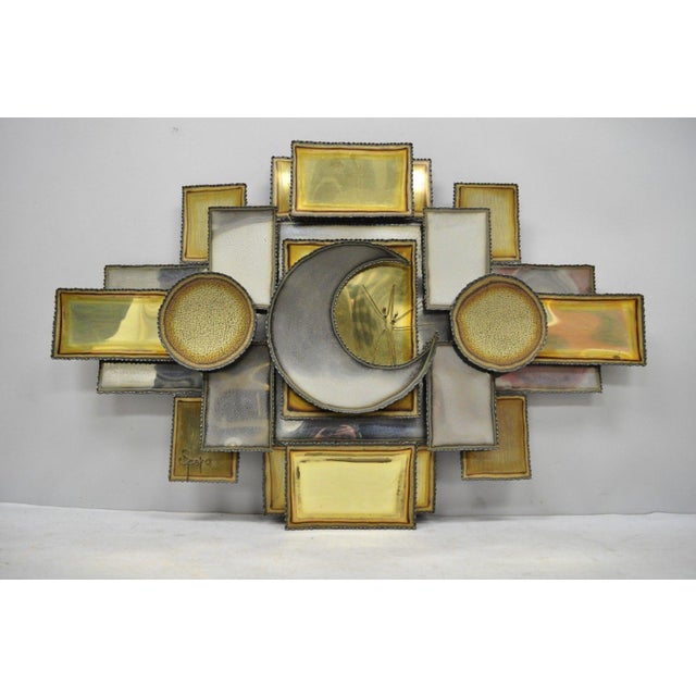 Vintage Mid Century Modern Brutalist Metal Dancers Wall Art Sculpture Signed Spero Chairish