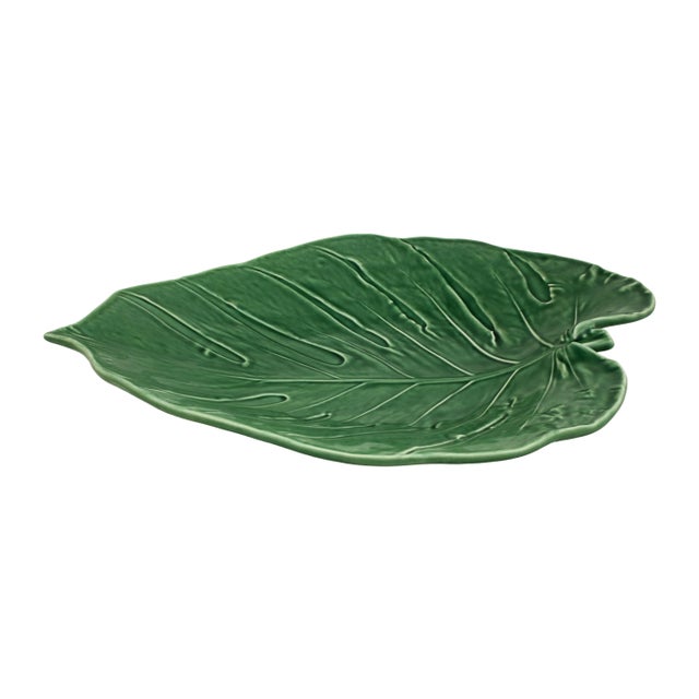 Bordallo Pinheiro Bordallo Pinheiro Banana Leaf Swiss Cheese Platter, 15.5" For Sale - Image 4 of 4