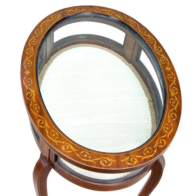 19th Century Mahogany Oval Bijouterie Display Table, 1890 For Sale - Image 13 of 14