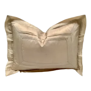 Modern Pleated Silk Boudoir Pillow Sham