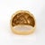 Mid 20th Century Vintage Sculptural Wide Band Ring Sz 6 18k Gold Textured Dome Geometric Jewelry For Sale - Image 5 of 7